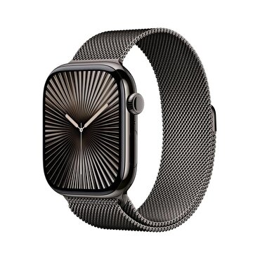 Teşhir - Apple Watch Series 10 GPS + Cellular 46mm Arduvaz Titanyum Kasa Arduvaz Milano Loop