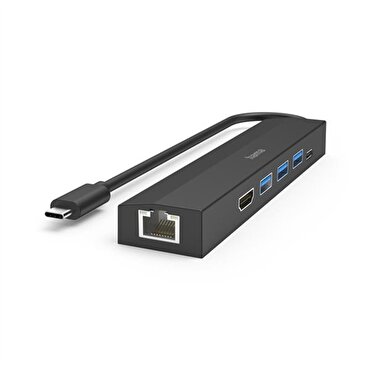 Hama USB-C-Hub 6 Ports 3x USB-A USB-C HDMI™ LAN