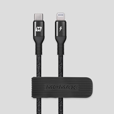 Momax Elite USB-C to Lightning Kablo (2.2m)-Siyah
