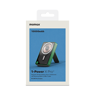 Momax XPro MagSafe Stand 10000mAh Powerbank-Yeşil