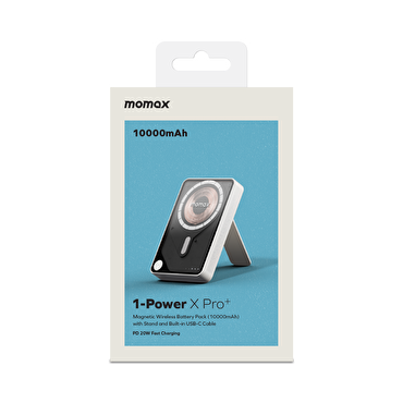 Momax XPro MagSafe Stand 10000mAh Powerbank-Beyaz