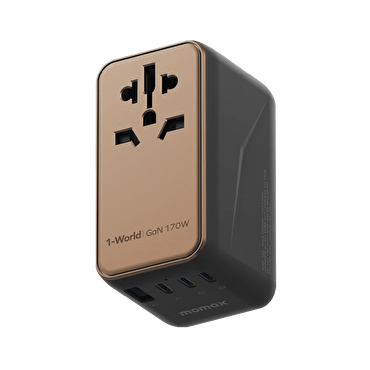 Momax World 170W 4-Port Travel Adaptor - Çöl
