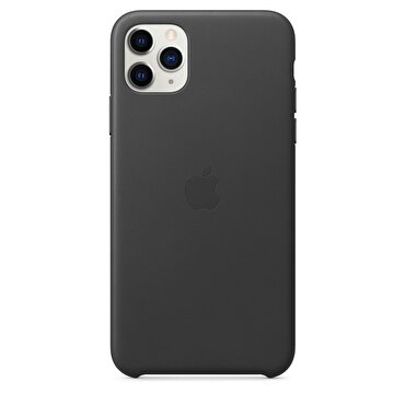 iPhone 11 Pro Max için Deri Kılıf - Siyah