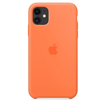 iPhone 11 için Silikon Kılıf - Turuncu