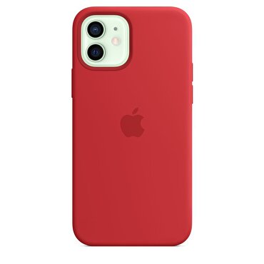 iPhone 12 | 12 Pro için MagSafe özellikli Silikon Kılıf - Kırmızı (PRODUCT)RED