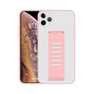 Piili iPhone 11 Pro Hand Strap Kılıf - Pembe