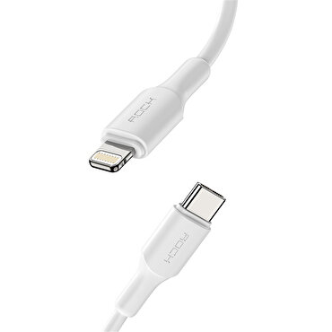 Rock 20W Type-C to Lightning PD 1 M Kablo-Beyaz