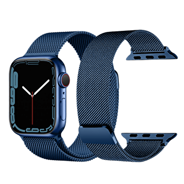 Piili Apple Watch Metal Kayış 42/44/45 - Mavi