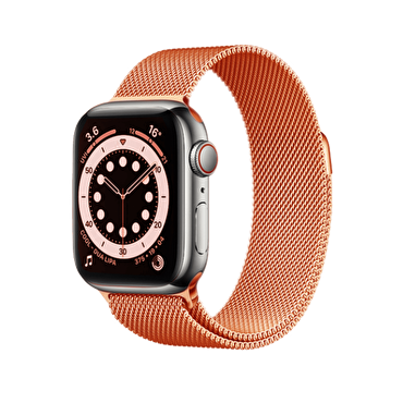 Piili Apple Watch Metal Kayış 42/44/45 - Turuncu 6944629143479