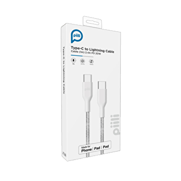 Piili  60 W Type-C to Type-C Cable 1m. - Siyah