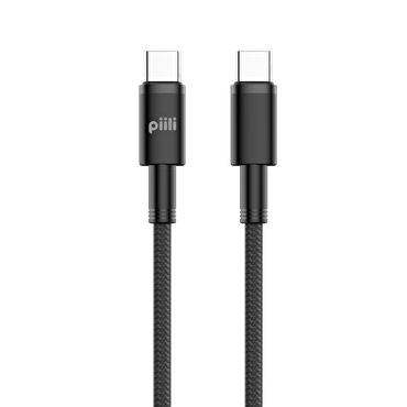 Piili  100 W Type-C to Type-C Cable 1m. - Siyah