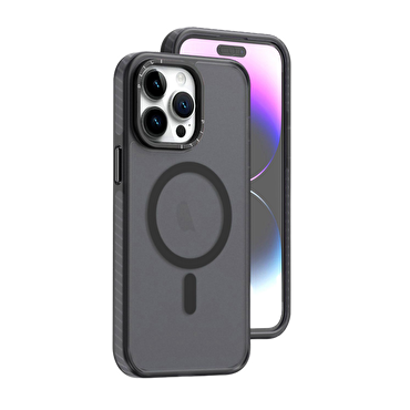 Piili iPhone 15 Pro Max İkon Magsafe Kılıf - Siyah