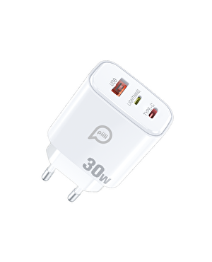 Piili 30W USB, Type-C, Lightning Adaptör