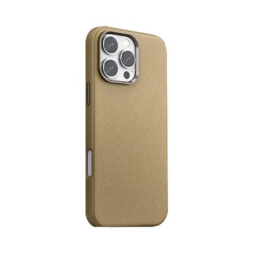 Piili iPhone 16 Pro Max Deri Magsafe Kılıf Titanyu