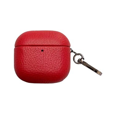 Piili Airpods 4.Nesil Leather Case - Kırmızı