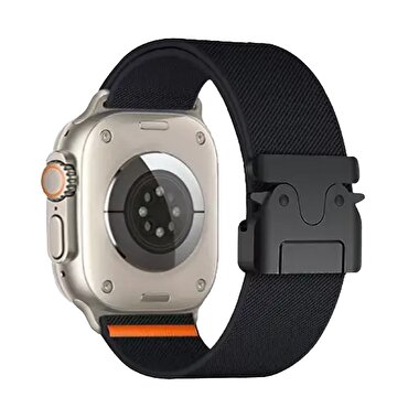 Piili Watch 42-44-45-46-49mm SteelMesh Kayış Siyah