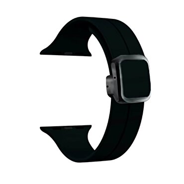 Piili Watch 42-44-45-46-49mm Silicone Kordon - Siyah