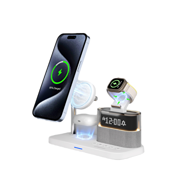 Piili 20W qi2 3 İn 1 Wi-Fi Şarj İstasyonu - Beyaz