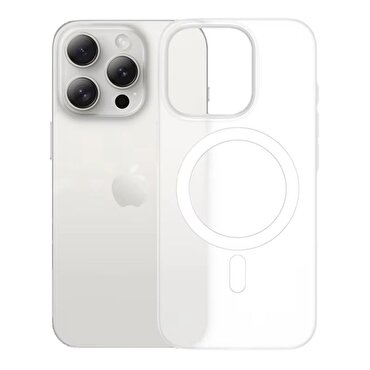 Piili iPhone 16 Pro Max Kılıf Magsafe 0,4mm Beyaz
