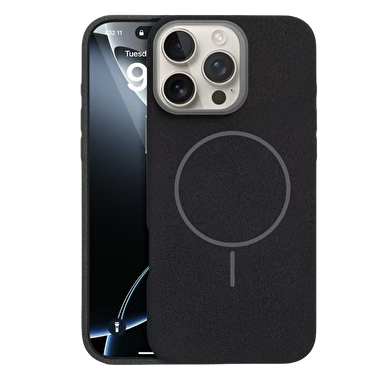 Piili iPhone 16 Pro Max Soft  Magsafe Kılıf Siyah