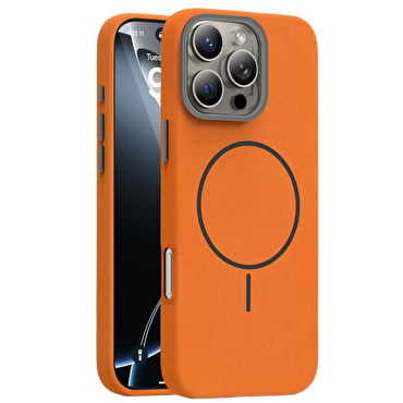 Piili iPhone 16 Pro Max Soft Magsafe Kılıf Turuncu