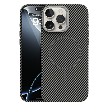 Piili iPhone 16 Pro Carbon Magsafe Kılıf Titanyum