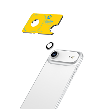 Piili iPhone 17 Air Safir Lens Koruyucu Gümüş