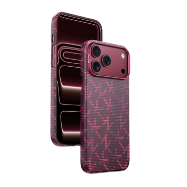 Njoyny AI Kevlar NY iPhone 18 Pro MagSafe Kılıf - Bordo