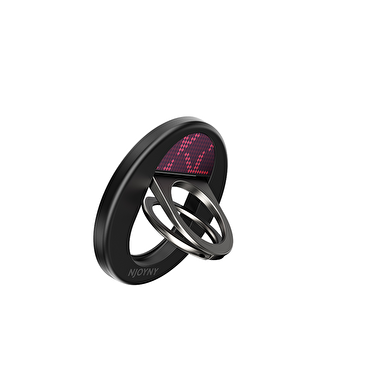  Njoyny Double Ring Fiber 360° Döner Standlı Kılıf - Bordo