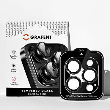 Grafent iPhone 15 Pro / Max Safir Lens - Siyah