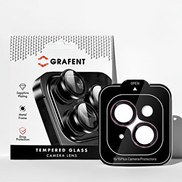 Grafent iPhone 15 / 15 Plus Safir Lens-Pembe