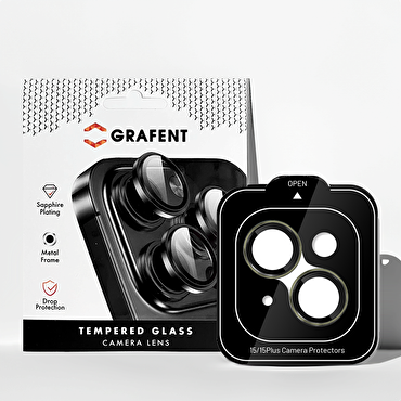 Grafent iPhone 15 / 15 Plus Safir Lens - Yeşil