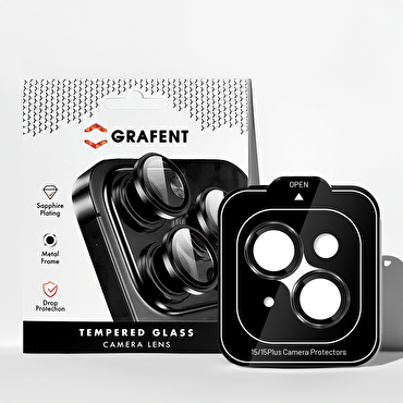 Grafent iPhone 15 / 15 Plus Safir Lens - Siyah