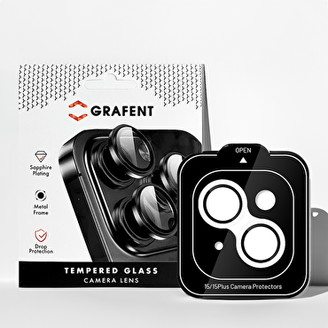 Grafent iPhone 15/15 Plus Safir Lens - Şeffaf