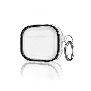 Movenchy Airpods Pro 2 Shiny Şeffaf Kılıf - Siyah