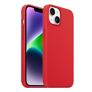 Buff iPhone 14 Plus Rubber Fit Kılıf - Kırmızı 8683548212993