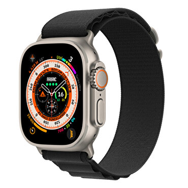 Buff Apple Watch Ultra Fabric Band 49mm - Siyah