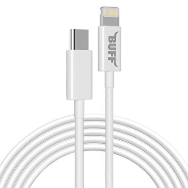 Buff Type-C TO Lightning 3.0A 20W 1.2M Kablo-Siyah