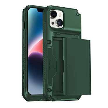 Buff iPhone 14 Slide Armor Kılıf - Yeşil