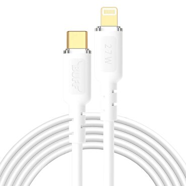 Buff 27W Type-C TO Lightning 3.0A 1.2M Kablo-Beyaz