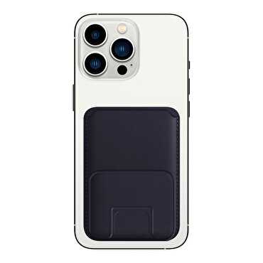 Buff iPhone WalletMag Stand Deri Cüzdan - Mor