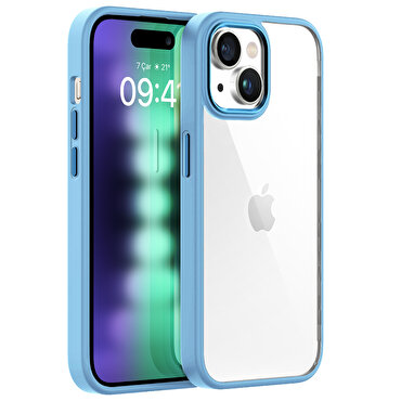 Buff iPhone 15 Plus New Air Bumper Kılıf   Blue 8683548217479