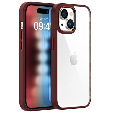 Buff iPhone 15 New Air Bumper Kılıf Plum