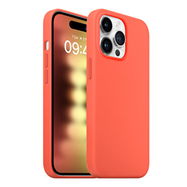 Buff iPhone 15 Pro Rubber Fit Kılıf Nectarine