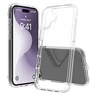 Buff iPhone 16 Plus Air Hybrid Crystal Clear Kılıf