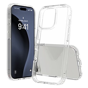 Buff iPhone 16 Pro Air Hibrit Kılıf - Şeffaf
