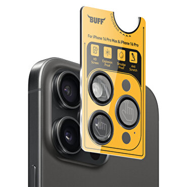 Buff iPhone 16 Pro/Max Titanyum Lens Siyah
