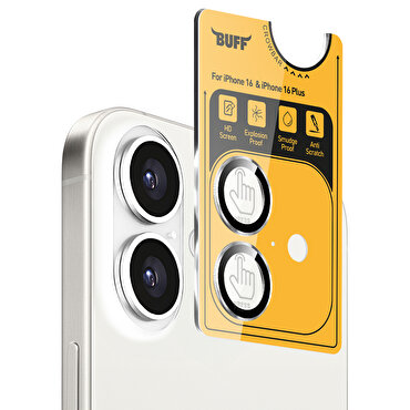 Buff iPhone 16/Plus Metal Kamera Lens - Silver