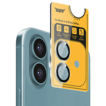 Buff iPhone 16/Plus Metal Kamera Lens - Yeşil