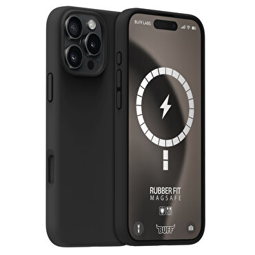 Buff iPhone 16 Pro Max Magsafe Rubber Fit - Siyah